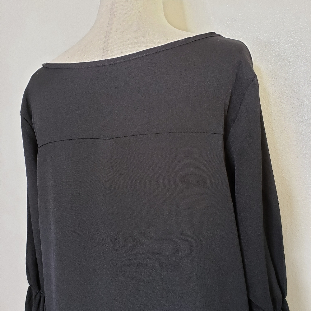 Boutique New Black Hem Dip Blouse Small & XL - Picture 9 of 11